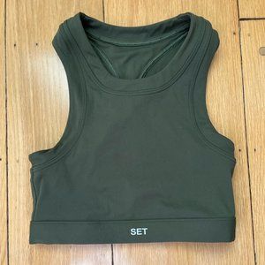 SET Active Sports Bra - Olive Green